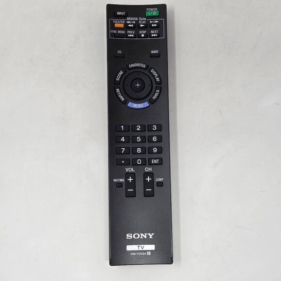 SONY RM-YD034 REMOTE CONTROL FOR BRAVIA SYNC TV OEM GENUINE TESTED WORKS - Picture 1 of 4